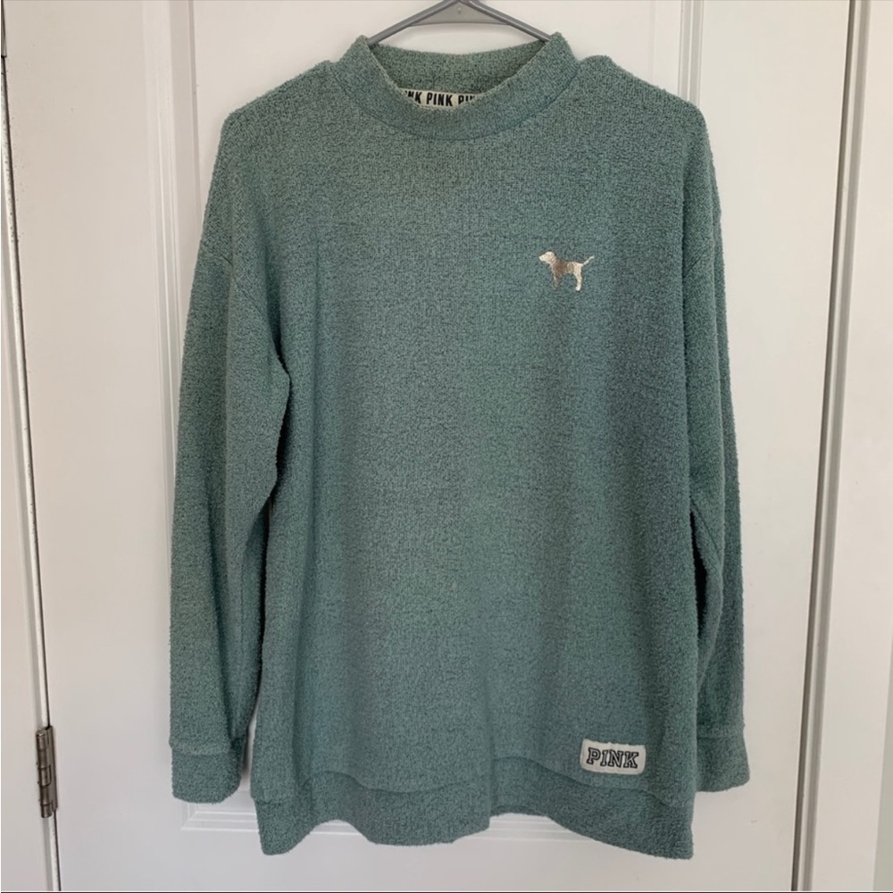 Women’s Small Victoria’s Secret Stadium Mock Neck Oversized Pullover Sweatshirt